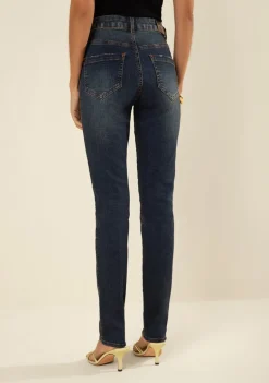 Calça Morena Rosa Skinny Alta Azul