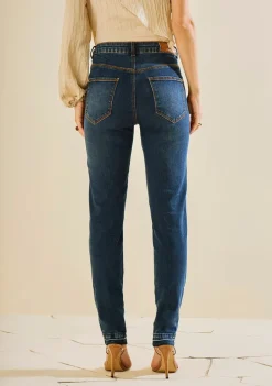 Calça Morena Rosa Skinny Alta Azul