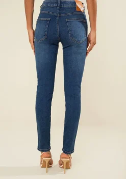 Calça Morena Rosa Skinny Alta Azul