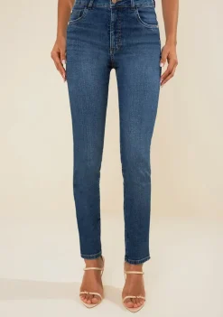 Calça Morena Rosa Skinny Alta Azul