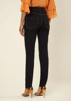 Calça Morena Rosa Skinny Alta Azul
