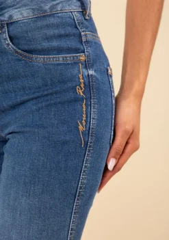 Calça Morena Rosa Skinny Média Azul