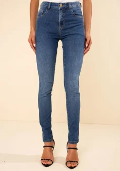 Calça Morena Rosa Skinny Média Azul