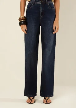 Calça Morena Rosa Wide Alta Azul
