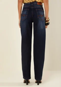 Calça Morena Rosa Wide Alta Azul