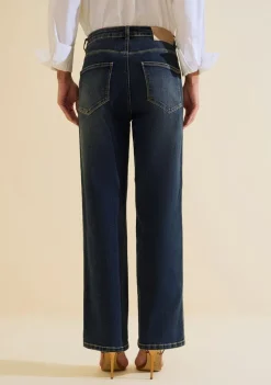 Calça Morena Rosa Wide Alta Azul
