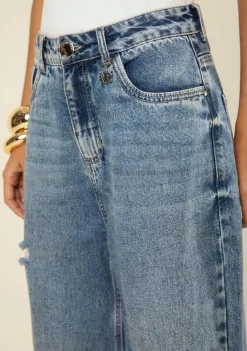 Calça Morena Rosa Wide Alta Azul