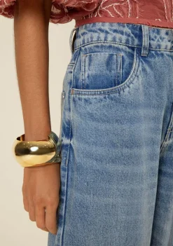 Calça Morena Rosa Wide Alta Azul