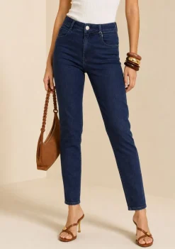 Calça Skinny Alta Azul