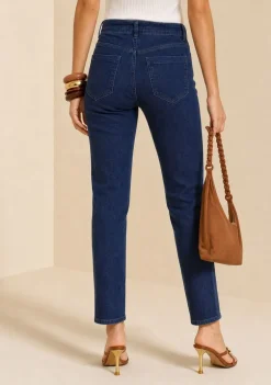Calça Skinny Alta Azul