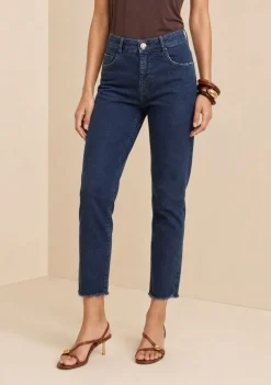 Calça Skinny Alta Azul