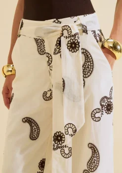 Calca Reta Arabesca Off White
