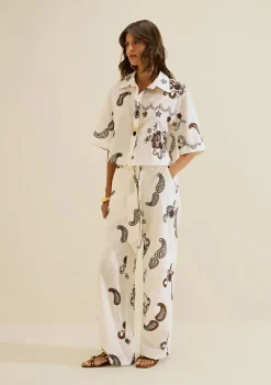 Camisa Clássica Arabesca Off White