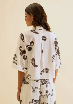 Camisa Clássica Arabesca Off White
