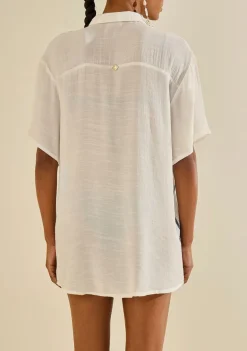Camisa Manga Curta Herbário Off White