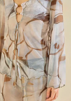 Camisa Manga Longa Nácar Marrom