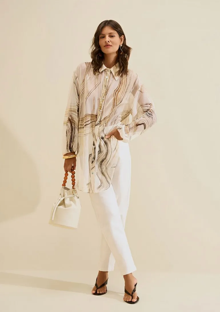 Camisa Manga Longa Nereia Off White