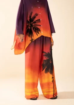 Camisa Morena Rosa Solta Gola Padre Manga Longa Alongada Laranja