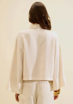 Camisa 7 Oitavos Florada Off White
