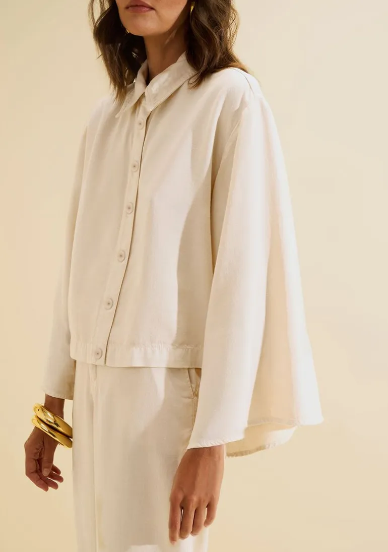 Camisa 7 Oitavos Florada Off White