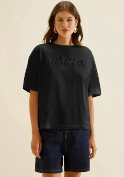 Camiseta Manga Curta Arabesca Preto