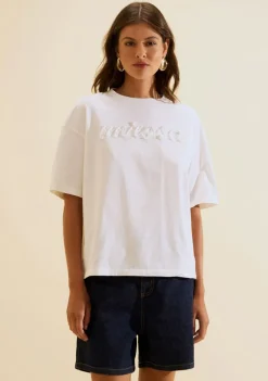 Camiseta Manga Curta Arabesca Off White