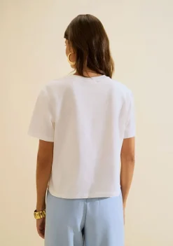 Camiseta Manga Curta Flora Off White