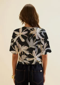 Camiseta Manga Curta Miragem Preto/branco