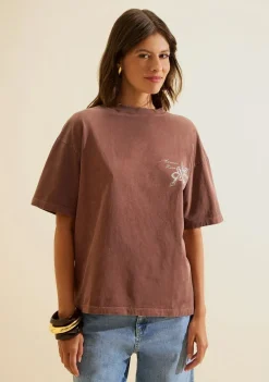 Camiseta Manga Curta Moka Marrom