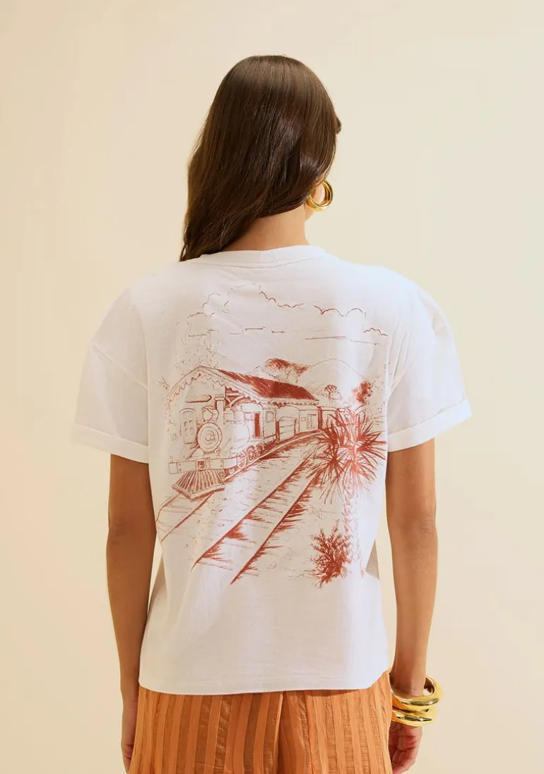 Camiseta Manga Curta Moka Off White