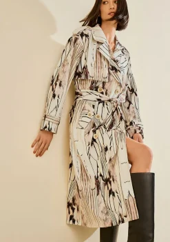 Casaco Morena Rosa Solto Manga Longa Alongado Off White/Marrom