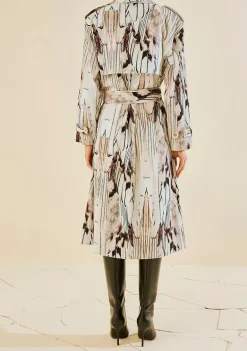 Casaco Morena Rosa Solto Manga Longa Alongado Off White/Marrom