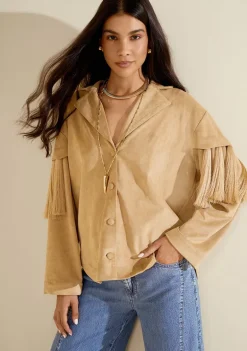 Casaco Overshirt Motus Bege Claro