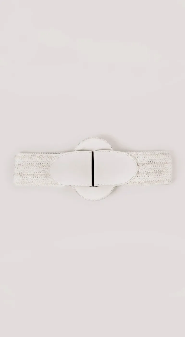 Cinto Morena Rosa Cintura Largo Com Elástico Off White