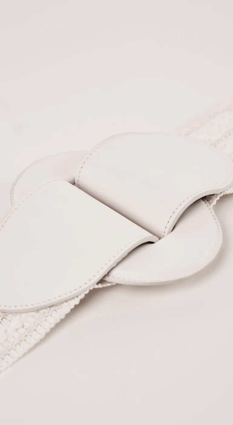 Cinto Morena Rosa Cintura Largo Com Elástico Off White