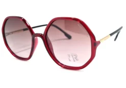 Óculos Morena Rosa Geometrico Detalhe Metal Preto