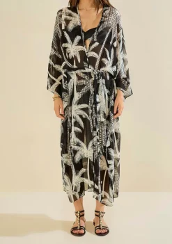 Kaftan Longa Palmare Preto