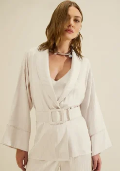 Kimono Manga Longa Aurora Off White