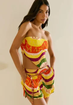 Lenço Morena Rosa Pequeno Amarelo