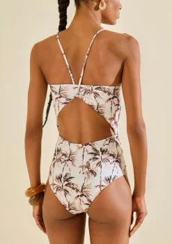 Maio Decote V Tropicalia Marrom/rosa