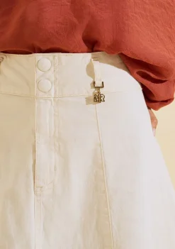 Saia Evase Midi Salina Off White