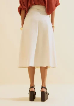 Saia Evase Midi Salina Off White