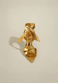 Sandália Salto Arábica Dourado
