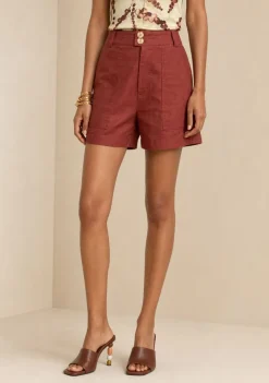 Short Amplo Estado Natural Bordo