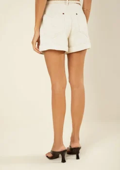 Shorts Morena Rosa Amplo Alta Bege