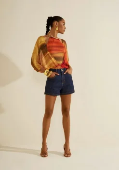 Shorts Morena Rosa Reto Alta Azul
