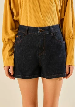 Shorts Morena Rosa Reto Média Azul