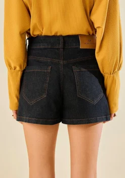 Shorts Morena Rosa Reto Média Azul