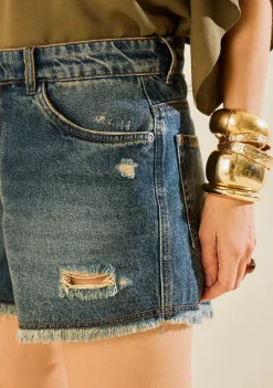 Shorts Morena Rosa Reto Média Azul