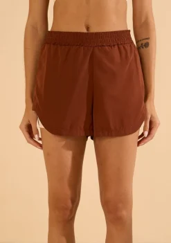 Shorts Morena Rosa Reto Média Marrom
